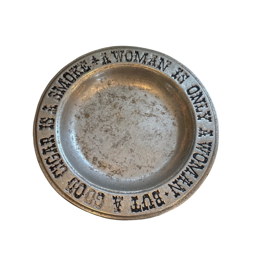 Vintage Wilton Armetale Rudyard Kipling Quote Ashtray Pewter Metal Trinket Dish